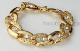 Bracelete 7 Vogue Cristal banhado à ouro