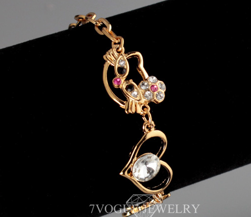 Bracelete Hello Kitty Cristal Austríaco